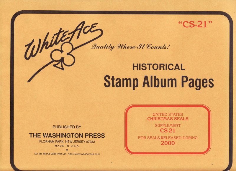 White Ace U.S. Christmas Seal Album Pages, Supplement CS- 21, 2000