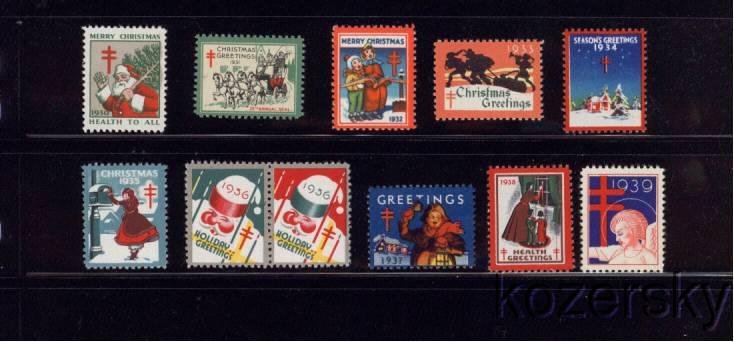  1930-39, U.S. Christmas Seal Collection, As Required