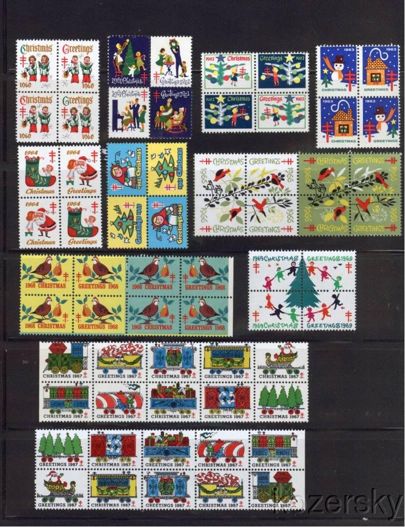  1960-69 U.S. Christmas Seal Collection, As Required