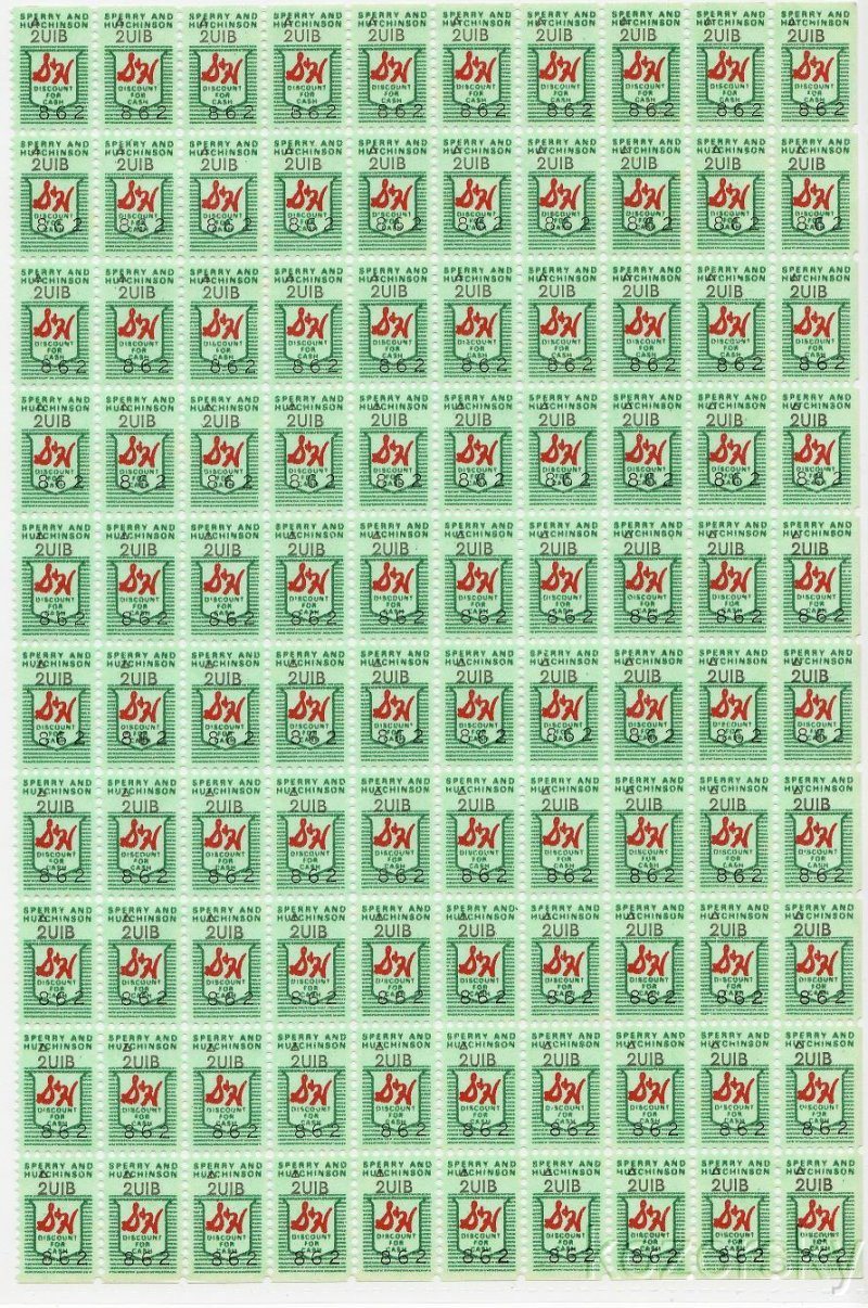 S&H Green Stamps Sheet, Series 2UIB 