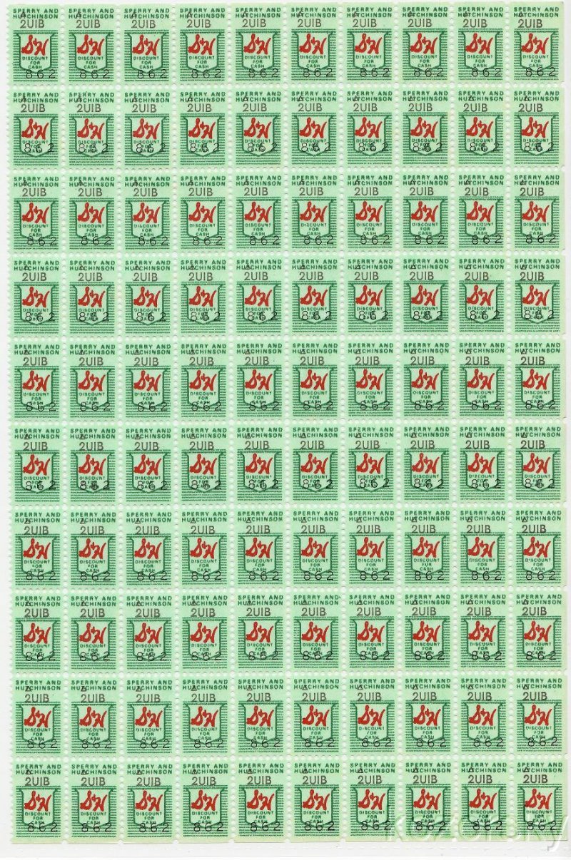 S&H Green Stamps Sheet, Series 2UIB, No. 862