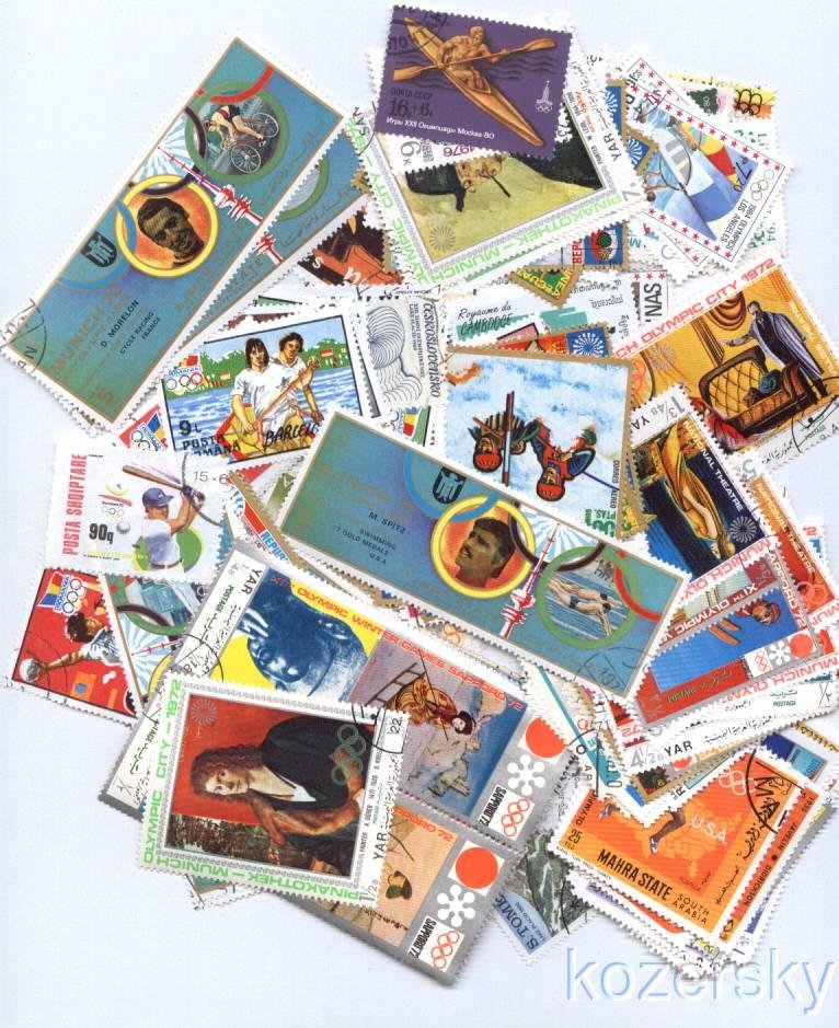 Olympics on Stamps, Topical Stamp Packet,  200 different stamps