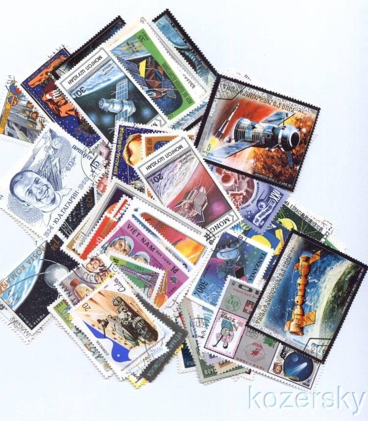 Space on Stamps, Topical Stamp Packet,  200 different stamps