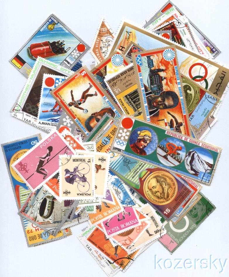  Sports on Stamps, Topical Stamp Packet,  200 different stamps