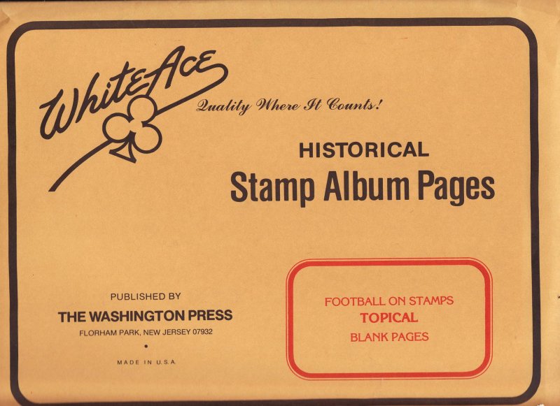 Football on Stamps, White Ace Topical Stamp Album Pages