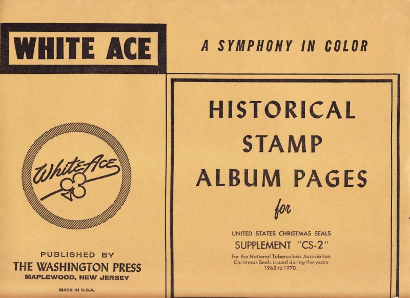White Ace U.S. Christmas Seal Album Pages, Supplement CS-2, 1968-70