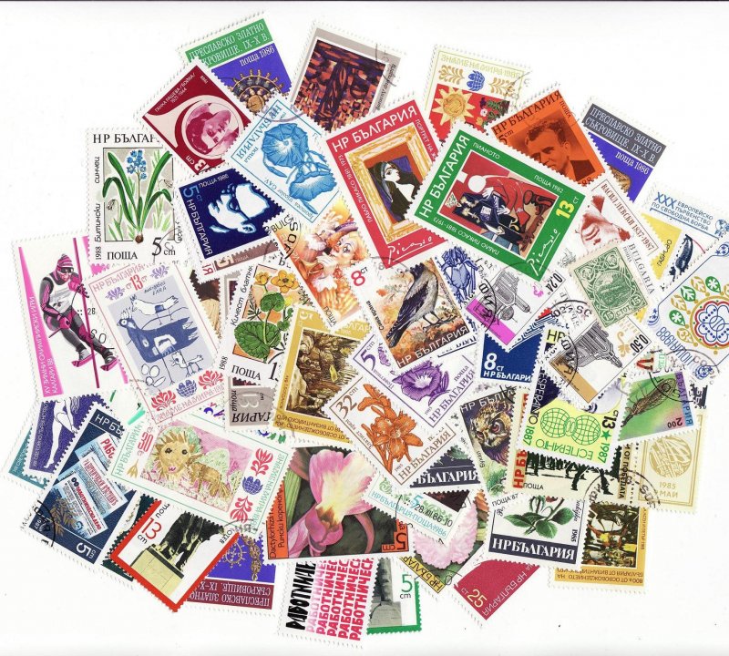 Bulgaria Stamp Packet, 100 different stamps from Bulgaria