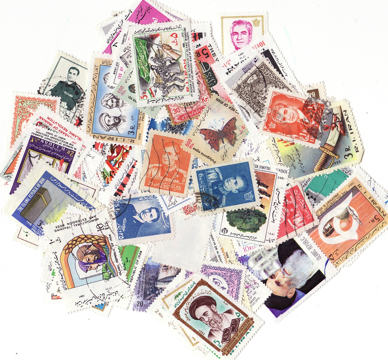 Iran Stamp Packet,  100 different stamps from Iran