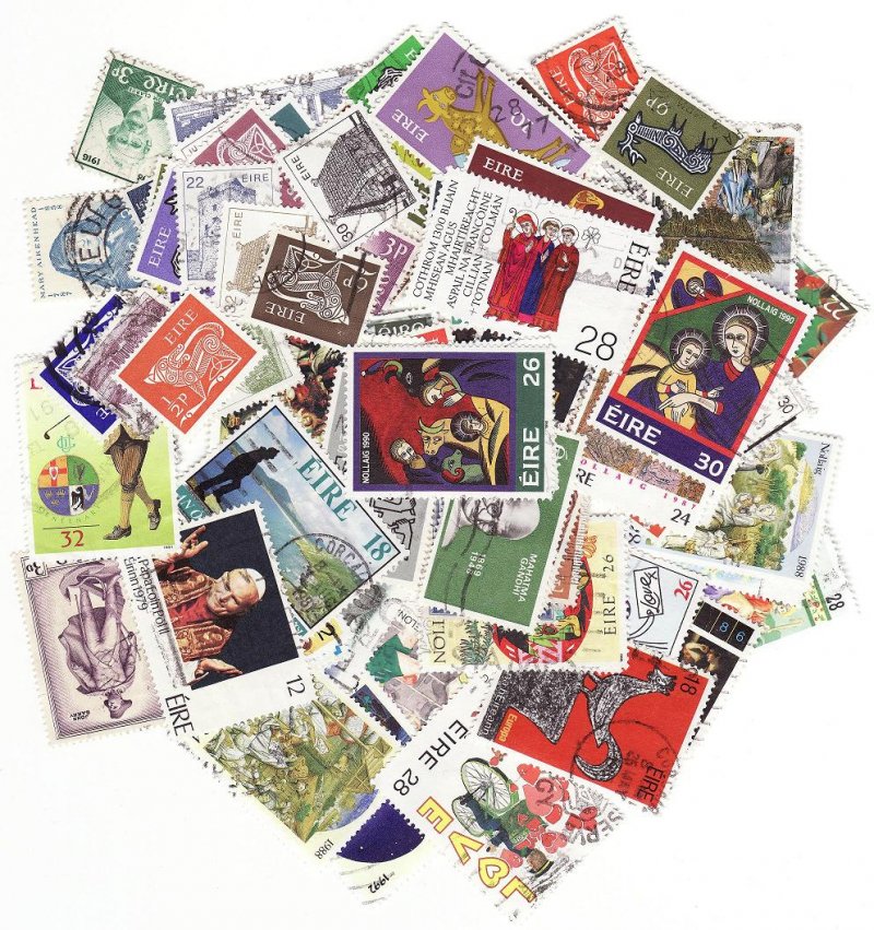 Ireland Foreign Stamp Packet, 100 different stamps from Ireland