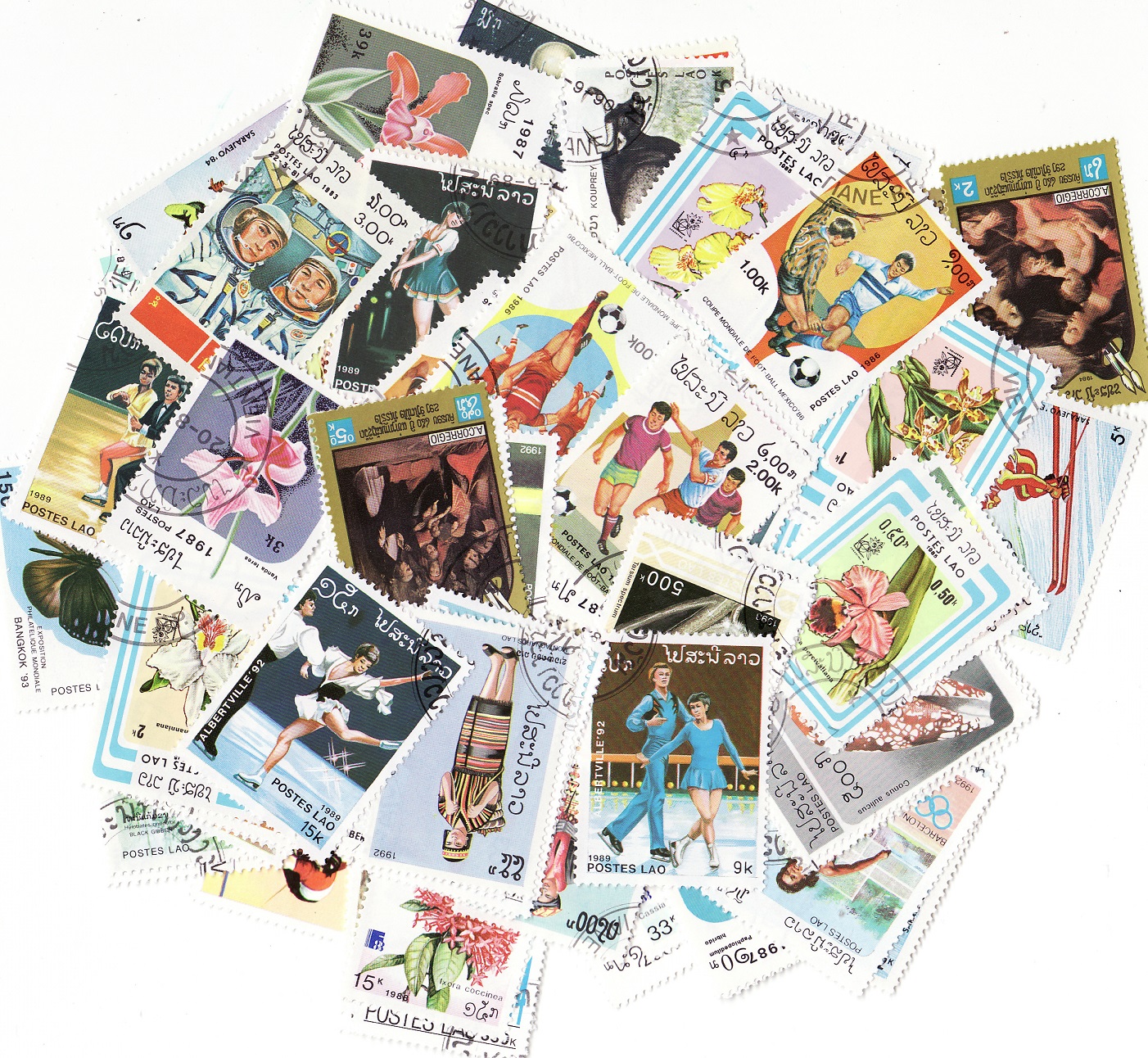 Laos Stamp Packet,  100 different stamps from Laos