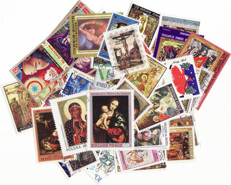 World Wide Holidays on Stamps, Topical Stamp Packet,  50 different stamps