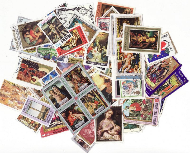 World Wide Holidays on Stamps, Topical Stamp Packet, 100 different stamps