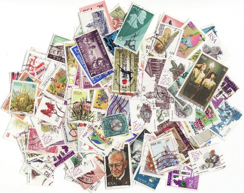 South Africa Stamp Packet, 100 different stamps from South Africa