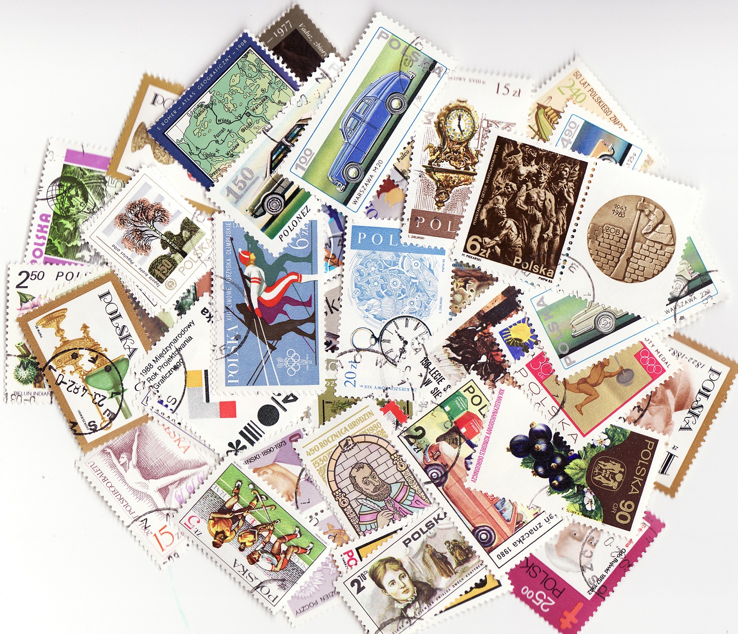  Poland Pictorial Stamp Packet,  100 different stamps from Poland