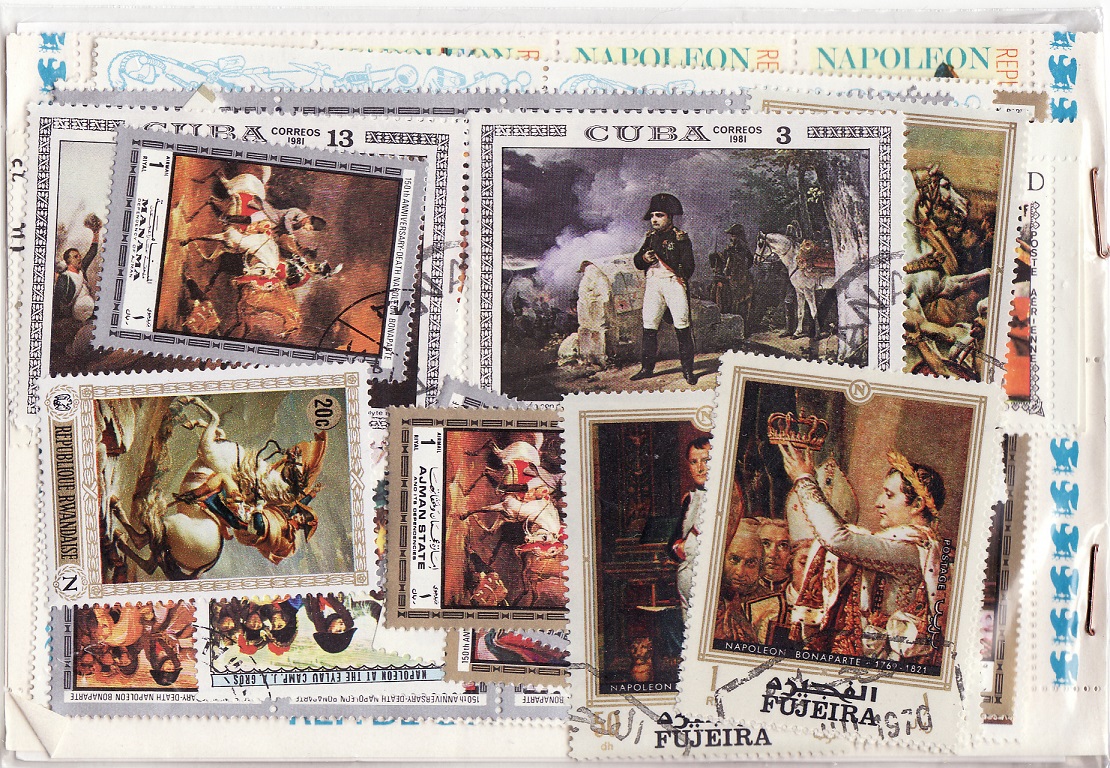  Napoleon on Stamps, Topical Stamp Packet, 100 different stamps