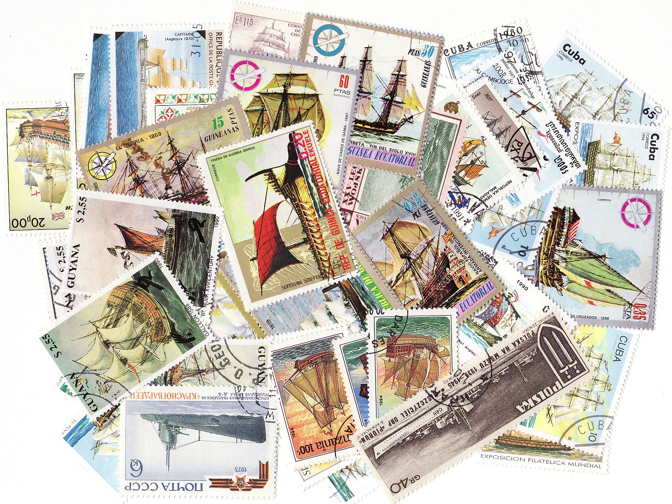  Ships of War on Stamps, Topical Stamp Packet, 100 different stamps