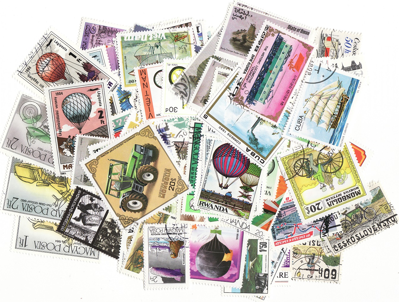 Transportation on Stamps, Topical Stamp Packet, 100 different stamps