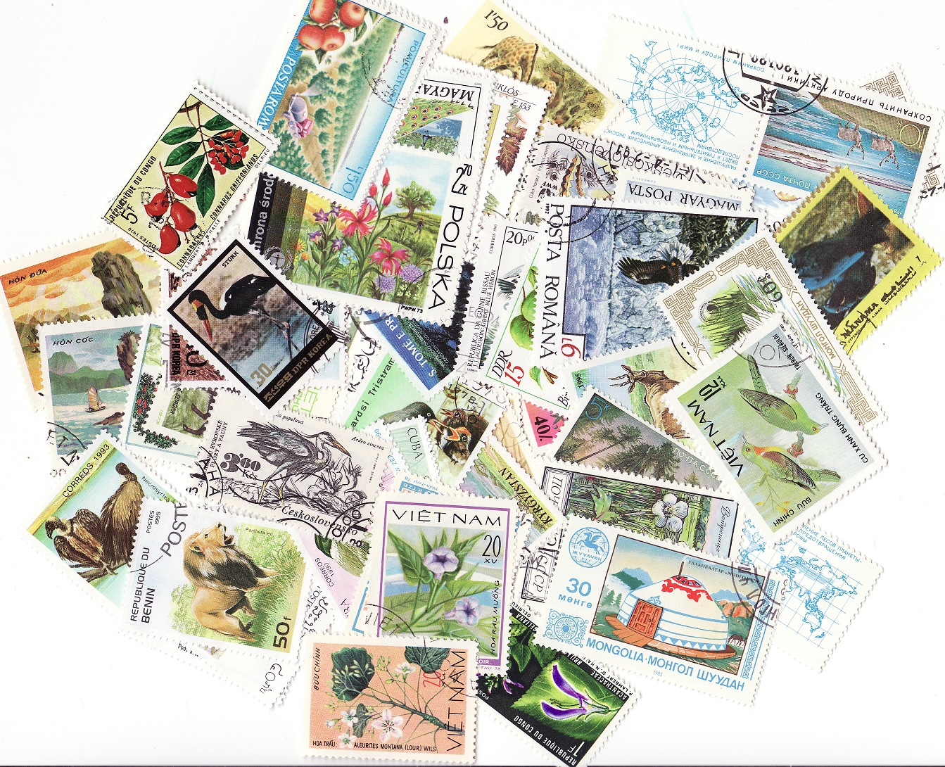 Landscapes on Stamps, Topical Stamp Packet, 100 different stamps