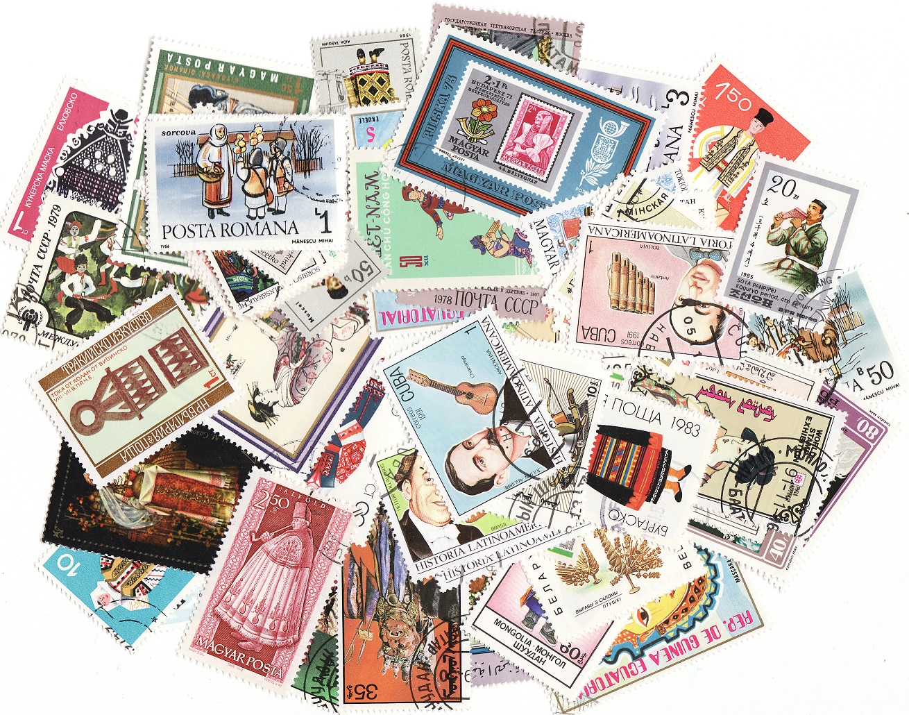 Folklore on Stamps, Topical Stamp Packet, 75 different stamps