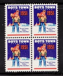 Boys Town 22.4, 1951 Boys Town Charity Seals Block