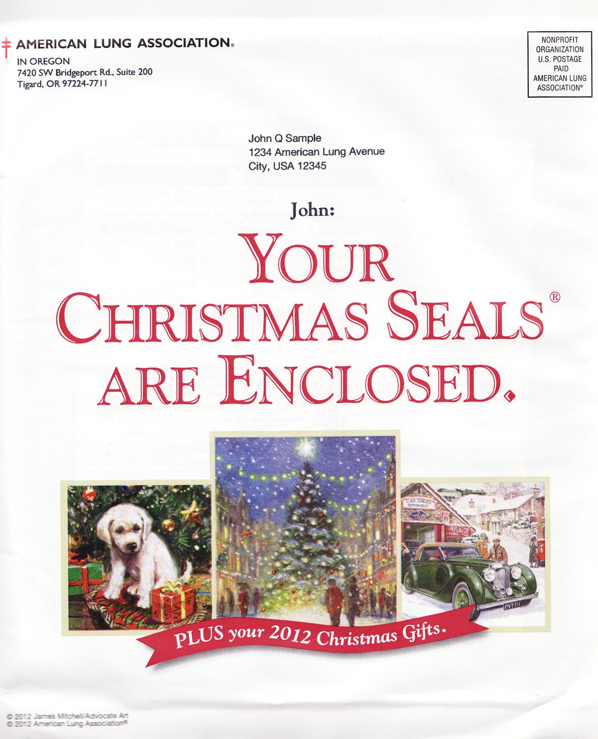   112-1.1pac, 2012 U.S. National Christmas Seal Campaign Packet
