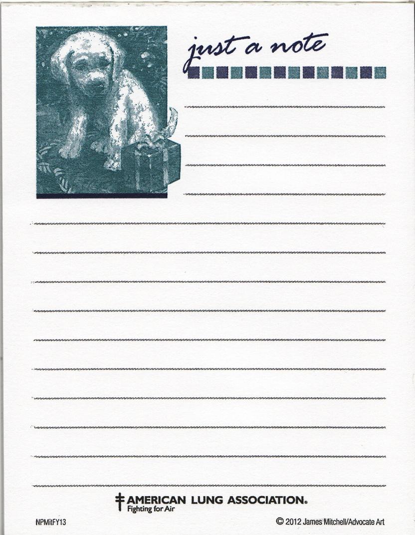 NP112-1, ALA Christmas Seals 2012 Note Pad