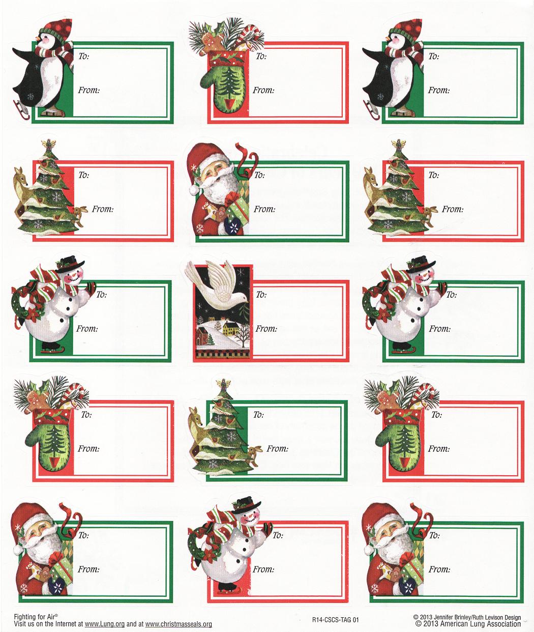 113-1.8x1, 2013 ALA Christmas Designs Gift Tags, R14-CSCS-TAG-01
