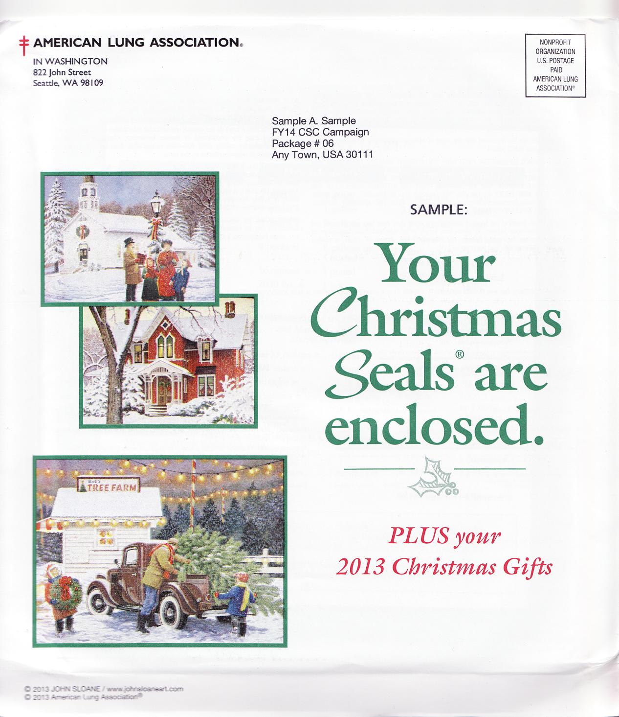 113-T1.2pac, 2013 ALA U.S. Test Design Christmas Seal Annual Campaign Packet