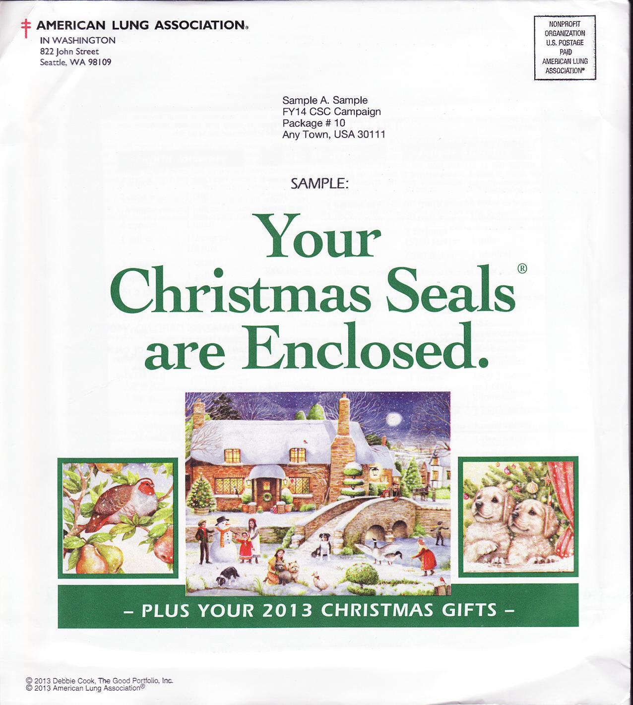 113-T3.2pac, 2013 U.S. Test Design Christmas Seal Campaign Packet