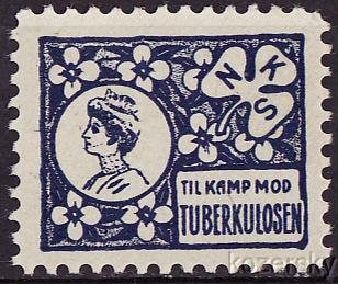 Norway 1, 1906 Norway TB Charity Seal, Queen Maud, MNH