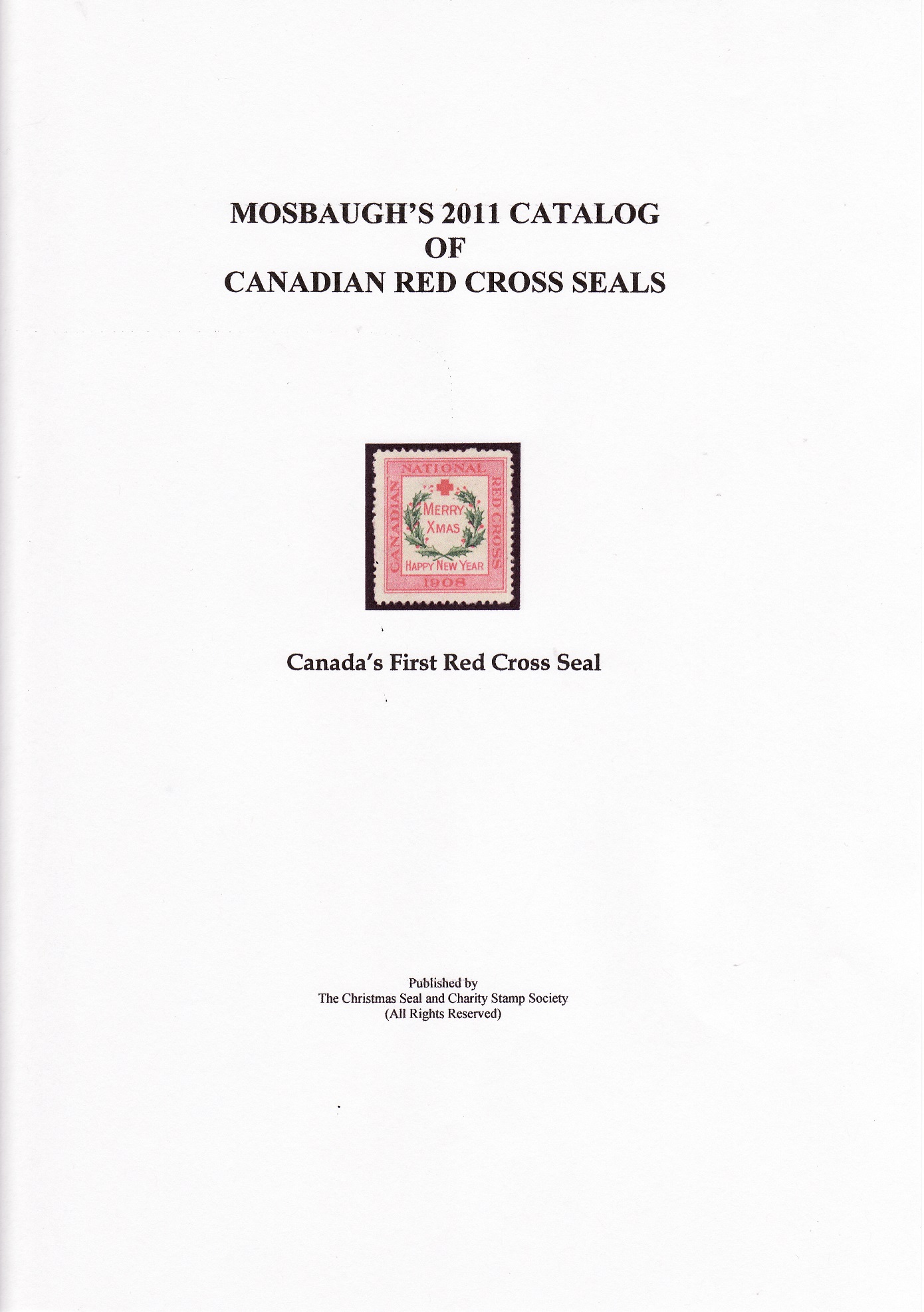 Mosbaugh's Catalog, Canadian Red Cross Seals, 2011 ed. CD, Catalog Cover