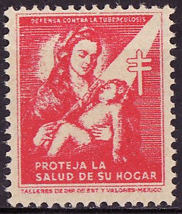  Mexico 1.1, 1943 Mexico TB Charity Seal, Type 1