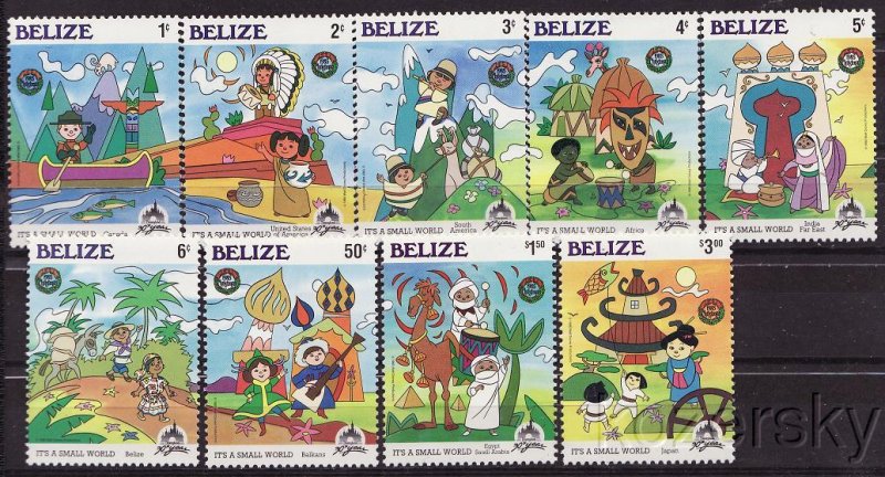 Belize 786-94, Disneyland 30th Anniversary, It's A Small World