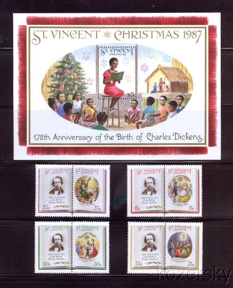 St. Vincent 1061-65,  Christmas Stamps 1987, MNH