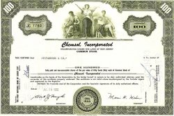 Chemsol, Inc., Stock Certificate