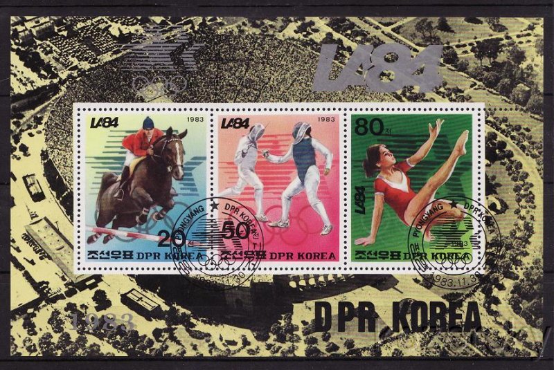 Korea DPR 2340a-c, North Korea Summer Olympics Stamps, Sports, Sheet/3, NH