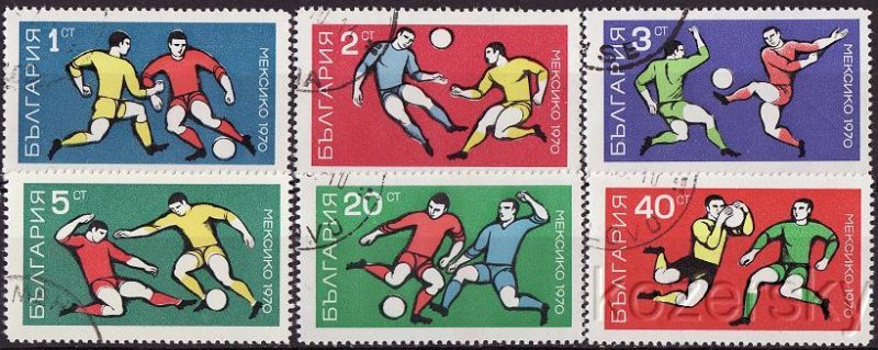 Bulgaria 1842-7, Bulgaria Soccer Stamps, Soccer Players, NH