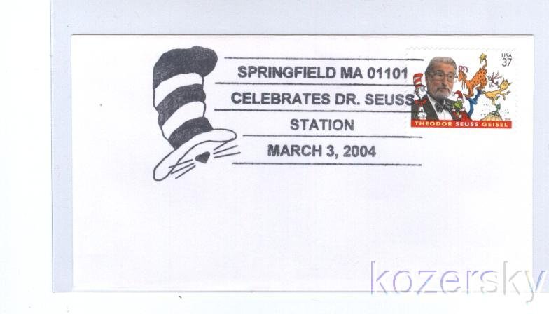 Cat In Hat Pictorial Postmark, Topical Cancel