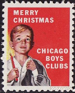 Chicago Boys Club 450.01, 1953 Chicago Boys Clubs Charity Seal, V, NH
