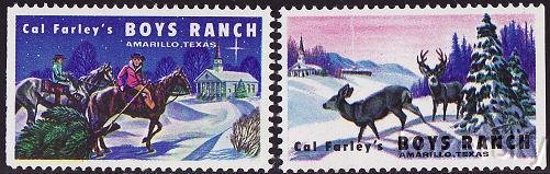 Cal Farley 10-640.12a,b, 1961 Cal Farley Boy's Ranch Charity Seals