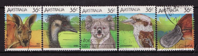 Australia  992a-e, Australia Wildlife Stamps, Australia Animals, Red Kangaroo