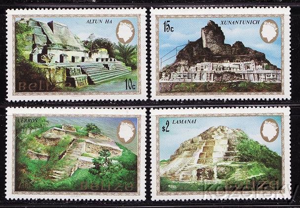 Belize  680-83, Mayan Monuments Stamps, MNH