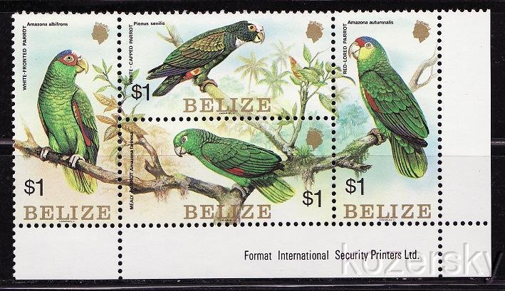 Belize  740, Parrots, Scarlet Macaw, S/S, MNH