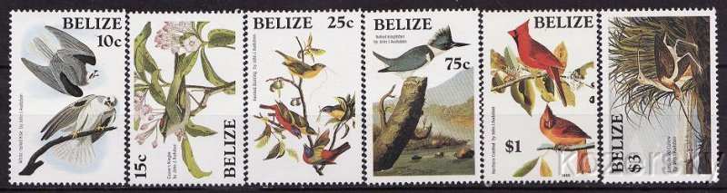 Belize  750-55, Audobon Birth Bicentenary Stamps, Birds, MNH