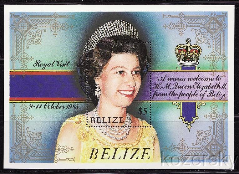Belize  785, Queen Elizabeth II, Royal Visit, S/S, MNH