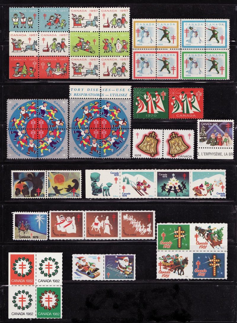 1957-91 Canada Christmas Seal Collection, As Required