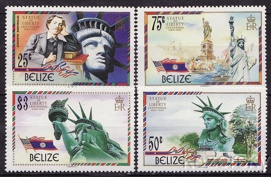 Belize  817-18, Statue of Liberty, Centennial Stamps, MNH