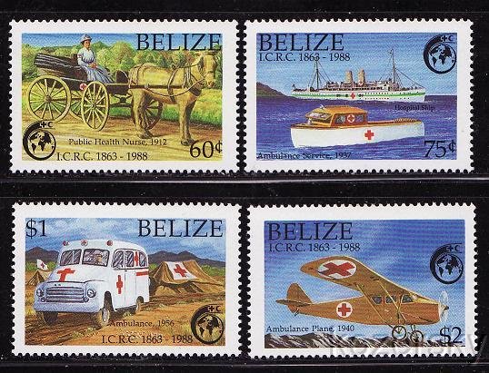 Belize  906-9, International Red Cross Stamps, Nurse, Ambulance, MNH