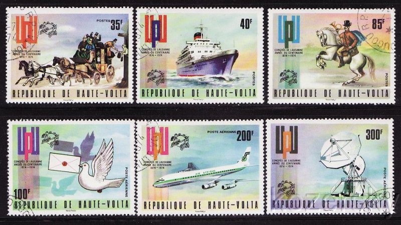 Burkino Faso 332-4, C189-91, UPU Emblem and Mail Coach, NH