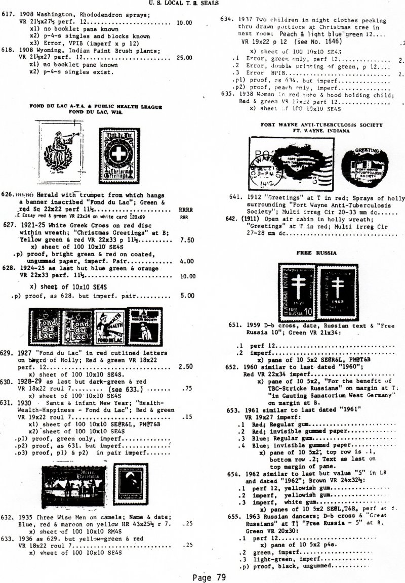 Green's Catalog, U.S. Local TB Christmas Seals, Part 2, 1983 ed., CD, page 79